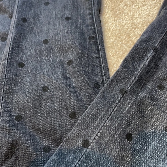 Loft Modern Skinny Black polka dot jeans size 26 - Picture 2 of 9